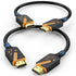 4K HDMI Cable 0.5FT 2-Pack, 6 Inch High Speed 18Gbps HDMI 2.0