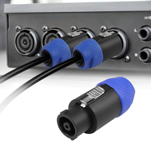 MEIRIYFA 8 Pole Speakon Connector Plug, NL4 Speak-On 8 Pin Male Audio Speaker Twist Lock Plugs, 2Pack