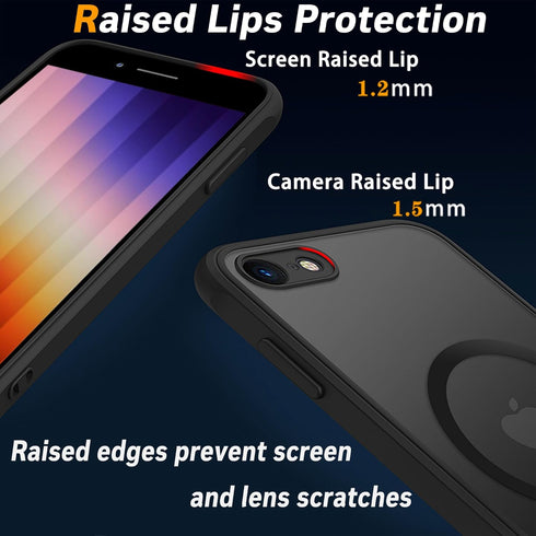 Magnetic iPhone SE Case 2022/3rd/2020/2nd Gen, iPhone 8/7 Case, Military Grade Drop Tested, Shockproof Slim Case
