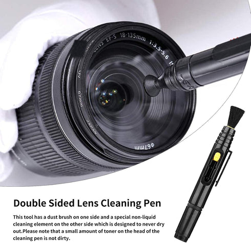 Professional DSLR Camera Cleaning Kit with APS-C Swabs, Microfiber Cloths, and Cleaning Pen