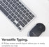 Macally Small Wireless Keyboard | Mini Keyboard for PC - Slim, Quiet & Portable for Laptop, Desktop PC, Surface