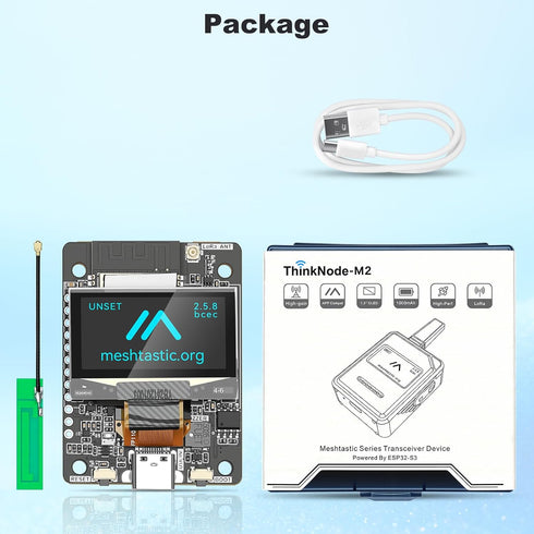 Meshnology M2 1000mAh SX1262 ESP32-S3 1.3" 915MHz Communication ThinkNode LoRa Development Board + Battery, Meshtastic
