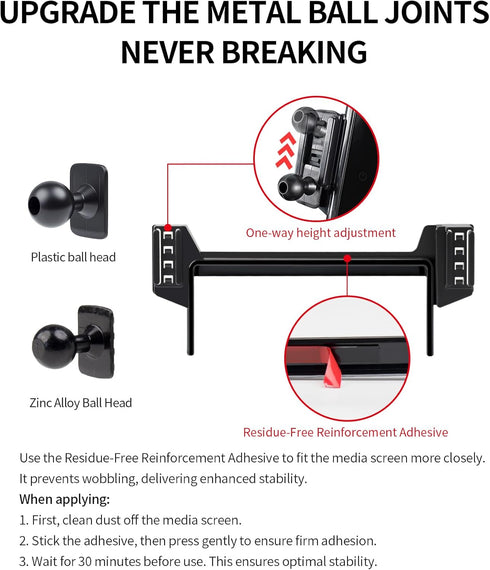 MaserWeller 2020-2025 8-Inch 360 Car Phone Holder for Hyundai Venue Accessories Screen Fixed Clip, Rotation Phone Mount