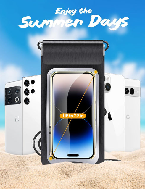 eSamcore Waterproof Phone Pouch Floating, 2-Pcs IPX8 Water Proof Phone Case for iPhone 14/13/12 Pro Max and Galaxy S22