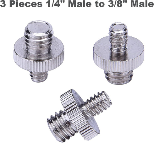 Sunmns 1/4 inch and 3/8 inch Converter Screw Adapter Mount Set for Camera, Tripod, Monopod, Ballhead, Light Stand