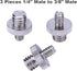 Sunmns 1/4 inch and 3/8 inch Converter Screw Adapter Mount Set for Camera, Tripod, Monopod, Ballhead, Light Stand