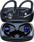 bmanl Wireless Earbuds Bluetooth Headphones, 48hrs Playback, Over-Ear Buds with LED Display, Built-in Mic for Workout