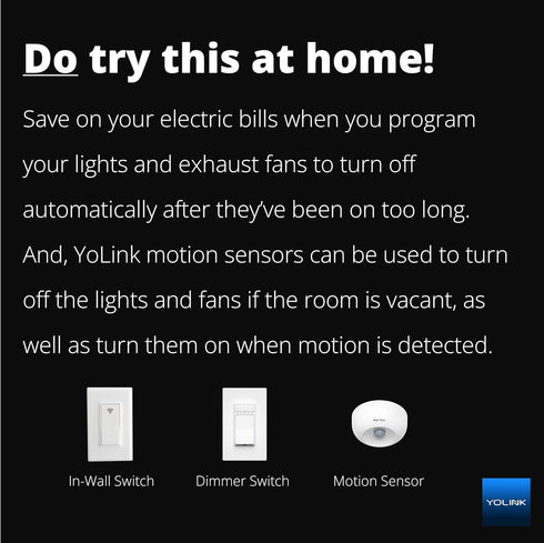 YoLink LoRa Smart Motion Detector, Indoor Motion Sensor, Wireless Range 1/4 Mile, Alexa, IFTTT, Hub Required