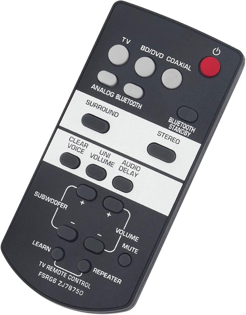 FSR66 ZJ78750 Replacement Remote for Yamaha AV Receiver YAS-103 ATS-1030 ZJ787500 YAS-93