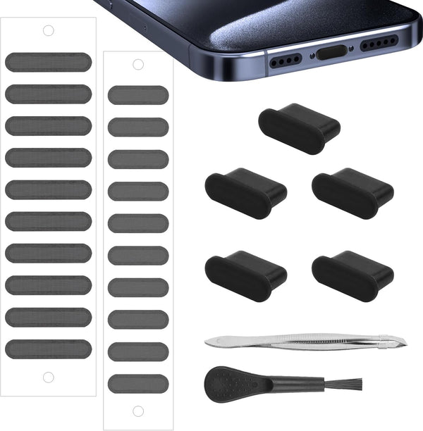 USB C Port Cover for iPhone 15 Series, Dust Plug Phone Speaker Cover for Samsung Galaxy S23, S22 Ultra