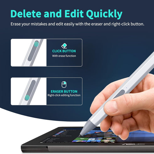 SSSGRGB 2.0 4096 ASUS Stylus Pen for Transformer/Mini/Zenbook Flip/Pro/Vivobook Flip/Pro/Duo/Notebook, Rechargeable MPP