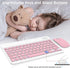 Rechargeable Bluetooth Keyboard and Mouse Combo, Ultra-Slim Wireless Set for Android, Windows, iPad, Pink