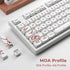 XVX MOA Blossom PBT Keycaps Set, Custom Dye-Sublimated for 75% Mechanical Keyboards, Cherry MX Compatible