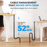 Cinati 52 Inch 2 Vertebrae Cable Management, Black Under Desk Vertebrae Cable Management Kit, Adjustable Length Wire