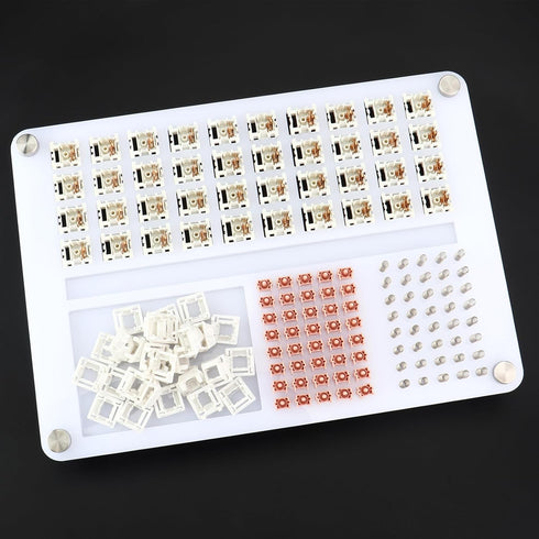 YIMAGUJRX 40 Acrylic Lube Station for Custom Mechanical Keyboard Switches (White)