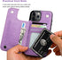 Vaburs iPhone 12 Pro Max Case Wallet with Card Holder - Embossed Butterfly Pattern PU Leather Cover