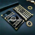for Samsung Galaxy A53 5G Case, Gold Bling Glitter Rose Flower Design Soft Trunk Cover with Ring Kickstand