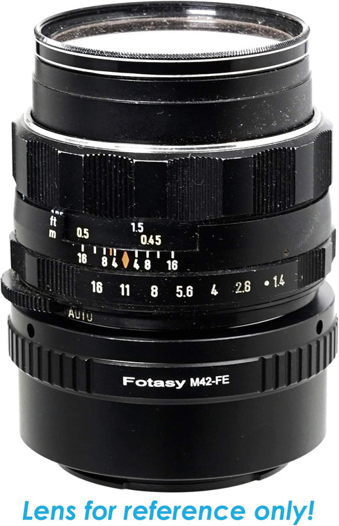 Fotasy Copper Adjustable M42 Lens to E Mount Adapter, 42mm Screw Mount to E Mount, Compatible with Sony a7 a7R a7s II III IV a9 a7c Alpha 1 a6600 a6500 a6400 a6300 a6100 a6000 a5100 a5000 a3500 ZV-E10