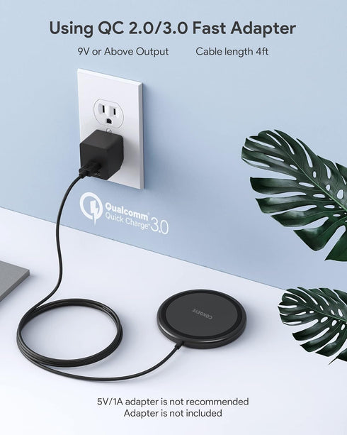 Wireless Charger, 15W Max Fast Wireless Charging Pad 2-Pack, Compatible with iPhone 15/15 Pro/15 Plus/15 Pro Max/14/14