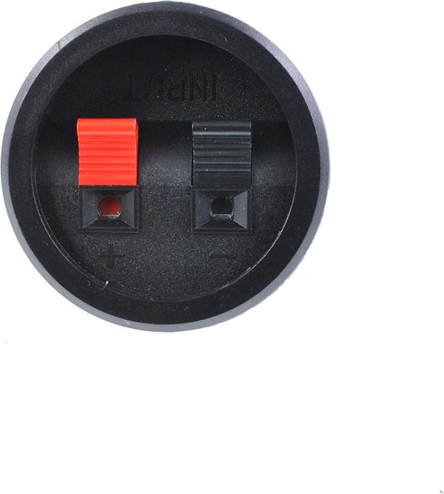 Oiyagai 5 Pack Round Speaker Terminal Cup, Spring-Loaded Binding Post 2-Pin Push Connectors for DIY Speaker