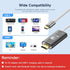 JINGDU 4K@60Hz USB C to HDMI Cable for Nintendo Switch NS/OLED/Steam Deck, 2m/6.6FT Portable Cord
