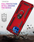 for Moto One 5G Case with HD Screen Protector, Military Grade Ring Car Mount Kickstand Hybrid Protective Case