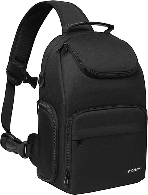 MOSISO Camera Sling Bag, DSLR/SLR/Mirrorless Case, Crossbody Sling Backpack for Photographers, Black