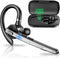New bee Bluetooth Headset - Wireless Earpiece with 500mah Charging Case, 60H Playtime, V5.1 Dual Mic