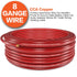 8 Gauge Wire (25ft Each - Red/Black), Copper Clad Aluminum CCA, Car Amplifier Power & Ground Cable