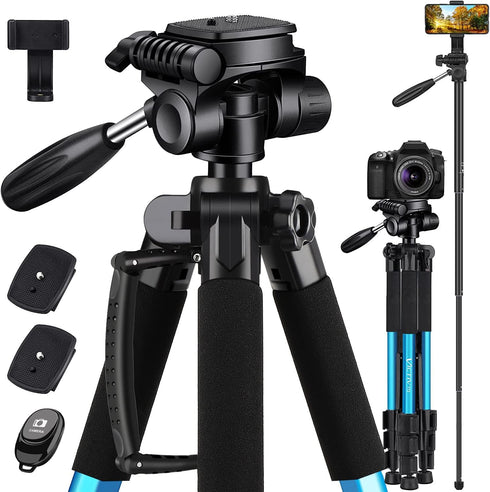 Victiv 72 inch Camera Tripod, Tall Tripod for Camera Cell Phone, Heavy Duty Stand, Professional Aluminum Monopod,