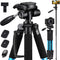 Victiv 72 inch Camera Tripod, Tall Tripod for Camera Cell Phone, Heavy Duty Stand, Professional Aluminum Monopod,