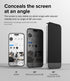 Ringke Privacy Glass for iPhone 15 Pro - Anti-spy Tempered Glass Screen Protector, Easy Install, Case Friendly,