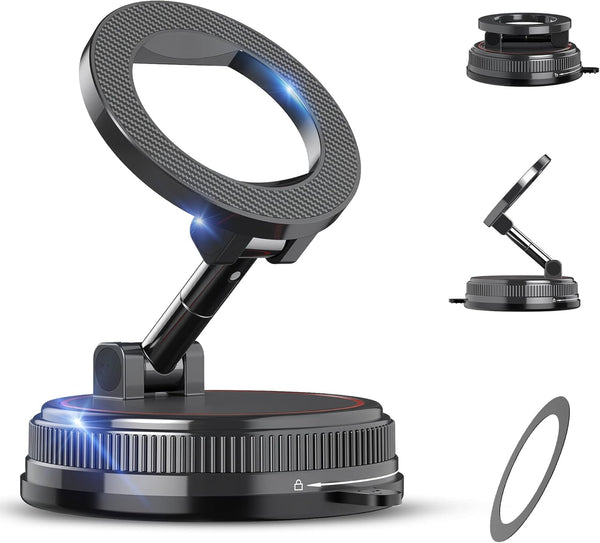 NotiXas Car Phone Holder Mount, 108LBS Vacuum Suction for MagSafe Car Mount, 3000gf