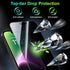 Esanik 2 Pack 4-way 360 Anti-spy Privacy Screen Protector for iPhone 14 Plus/13 Pro Max 6.7'', Tempered Glass,