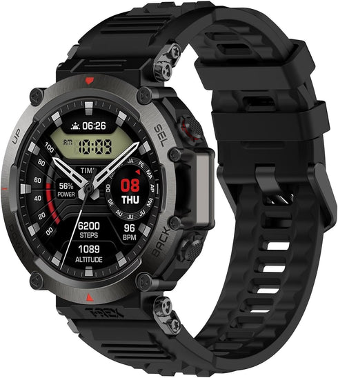 Bands Compatible with Amazfit T-Rex Ultra, Quick Release Waterproof Silicone Adjustable Replacement Band