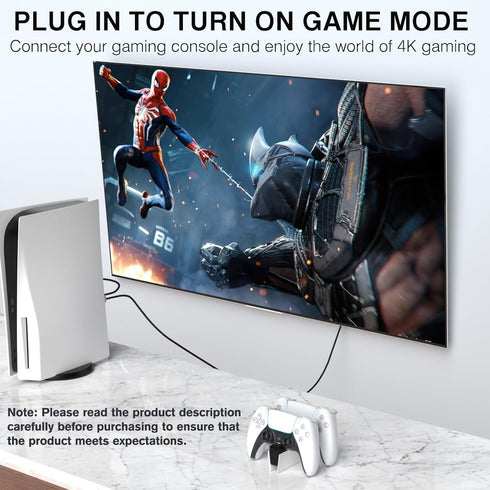 TECHTOBOX HDMI to DisplayPort Adapter 4K@60Hz, Active HDMI Male to DP Female Converter, Not Bidirectional