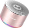LENRUE A2 Portable Wireless Bluetooth Speaker with Lights and Lanyard, 5W Mini Metal Speakers for iPhone Android Home