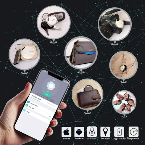 Focus Key Finder Smart Tracker with Anti-Lost Alarm, Bluetooth Device, Gold, 1 Pack