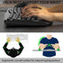RECCAZR Ergonomic Keyboard, Wired Computer USB Keyboard with Wrist Rest, Spill-Resistant, Wave Keys for Natural Typing
