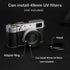 Haoge LH-X51B 2in1 All Metal Ultra-Thin Lens Hood with Adapter Ring Set for Fuji X100VI & FinePix X100V Black