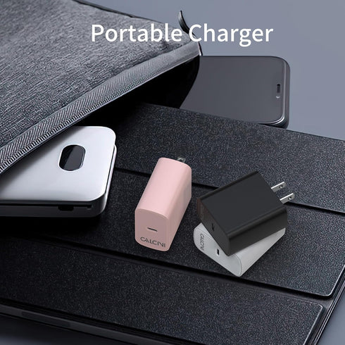 USB C Charger Block CALCINI 3 Pack GAN 65W PD Compact Fast Wall Charger for MacBook, Galaxy, iPad, Phone