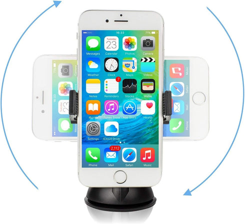 LIANSING Mobility Universal Smart Phone Car Mount with Suction for Dashboard/Windshield - Cell Phone Holder Compatible