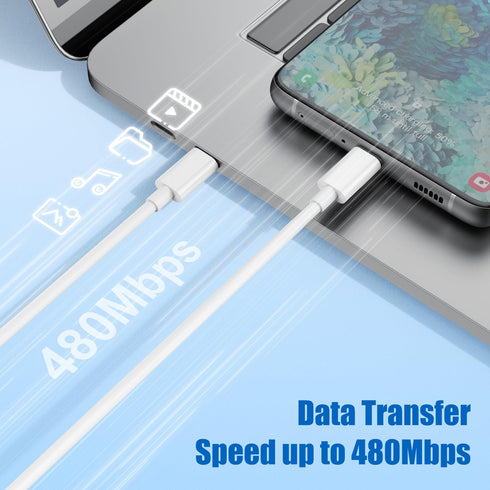 USB C to USB C Charging Cable 3Pack 6ft 60W, Fast Charge Cord for iPhone 15 Pro Max Plus, Samsung S23