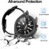 Case for Samsung Galaxy Watch 4 Classic 42mm 46mm, Protective Cover with Rotatable Bezel Ring (Black)