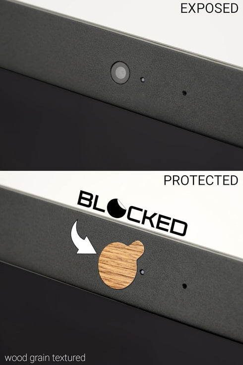 MyCamShield 2X 3-Sizes 57 Rigid Series - Thicker | Blocked Original Vinyl Webcam Cover Stickers | Restickable