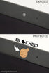 MyCamShield 2X 3-Sizes 57 Rigid Series - Thicker | Blocked Original Vinyl Webcam Cover Stickers | Restickable