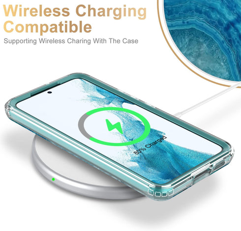 Esdot Compatible with Samsung Galaxy S22 Plus Case, Fashionable Protective Phone Case for Women, Agate Stone