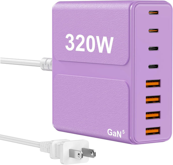 beniflt 320W USB C Charger Block, 8-Port USB C Charging Station PD 65W