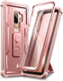 Dexnor Heavy Military Grade Case for Samsung Galaxy S9+ Plus, Built-in Screen Protector and Kickstand, Rose Gold
