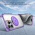iPhone 14 Plus Case, Military Grade Shockproof Clear Case with 360 Rotatable Magnetic Ring Holder Compatible with